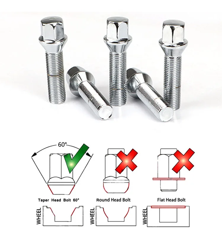 Pernos de rueda de acero M14 x 1,5