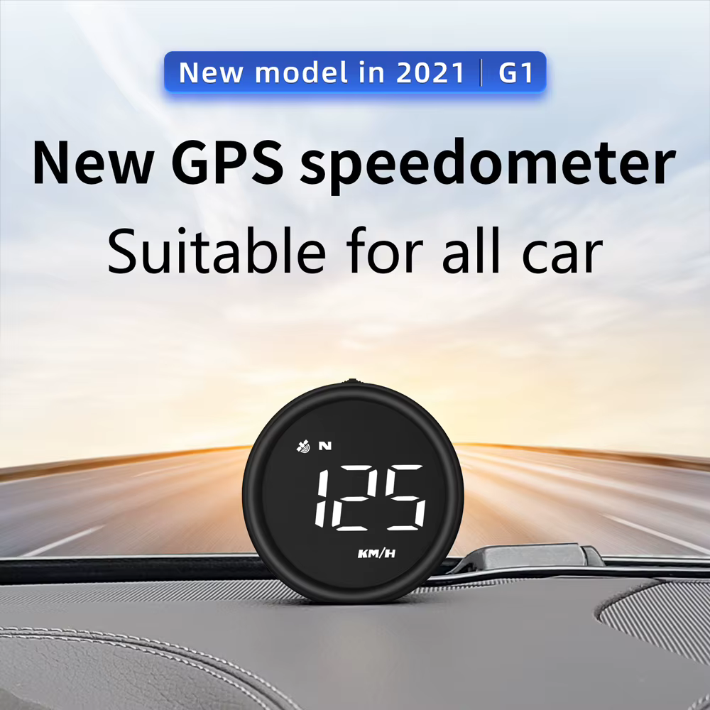 Pantalla HUD universal con GPS, velocímetro y alarma de velocidad