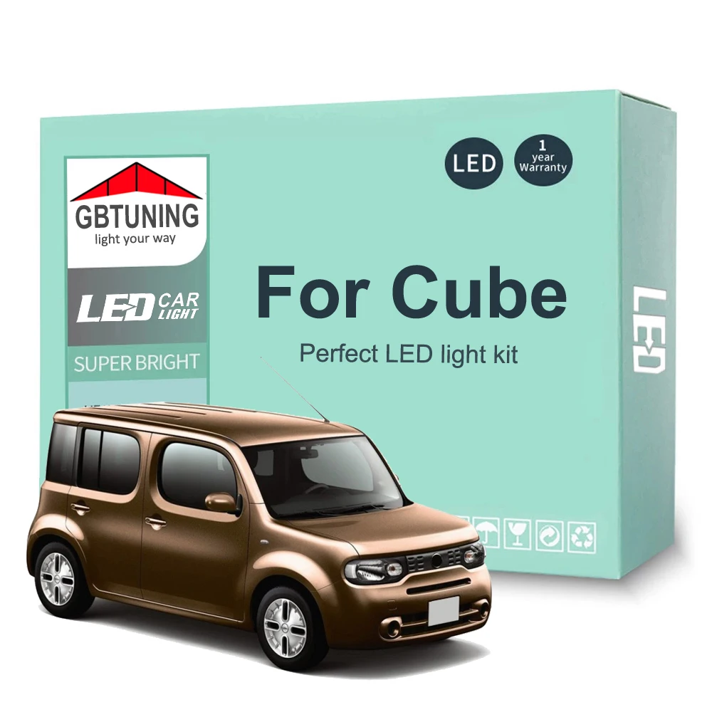 Kit de bombillas LED Canbus para interior Nissan Cube Z10, Z11 y Z12