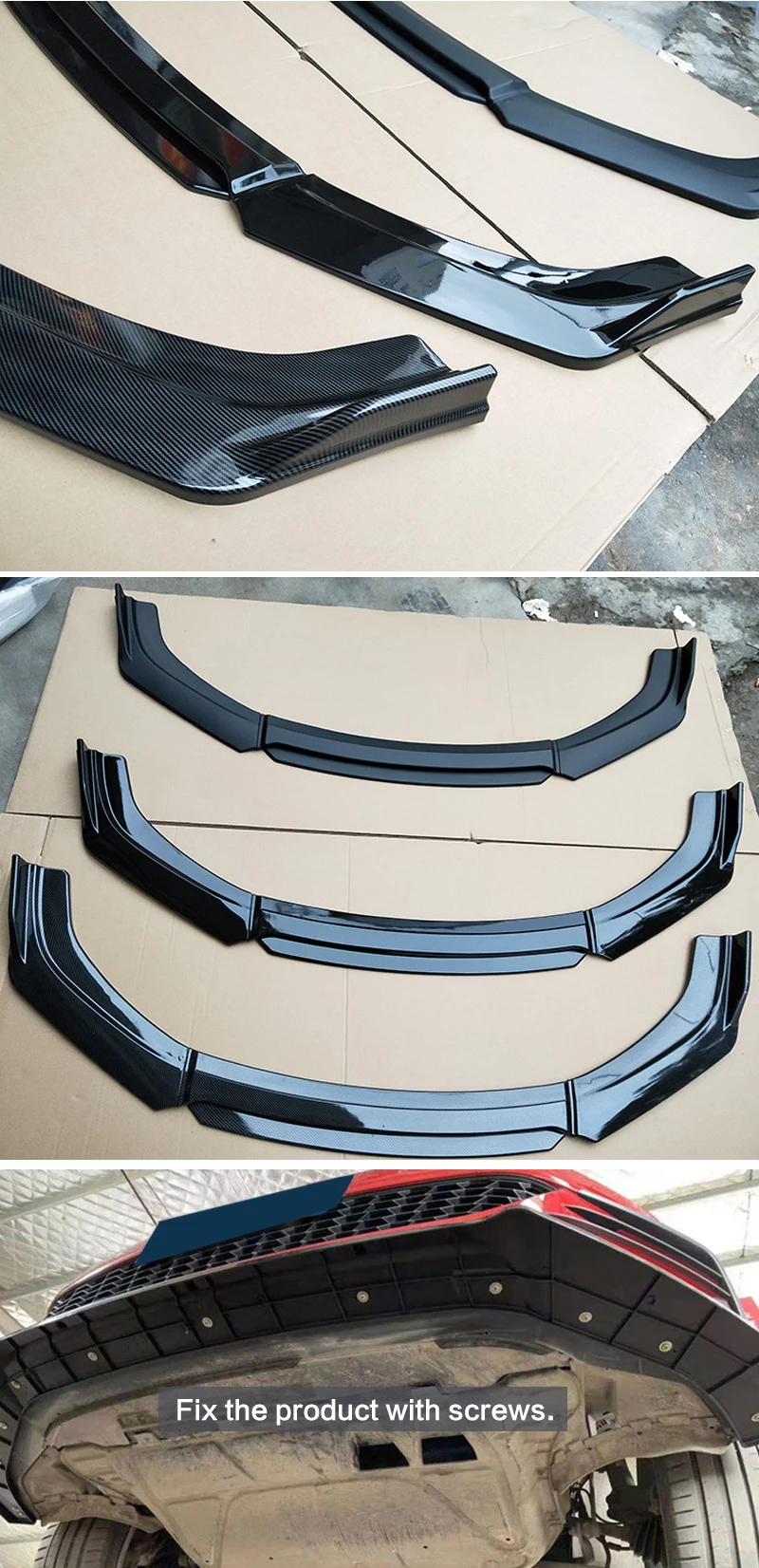 Instalación del divisor y pala para barbilla