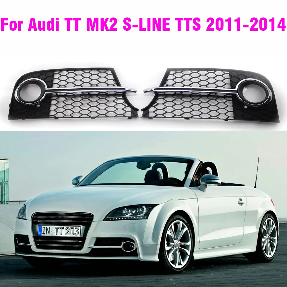Rejilla antiniebla Audi TT MK2 TTS RS negro brillante 2011-2014