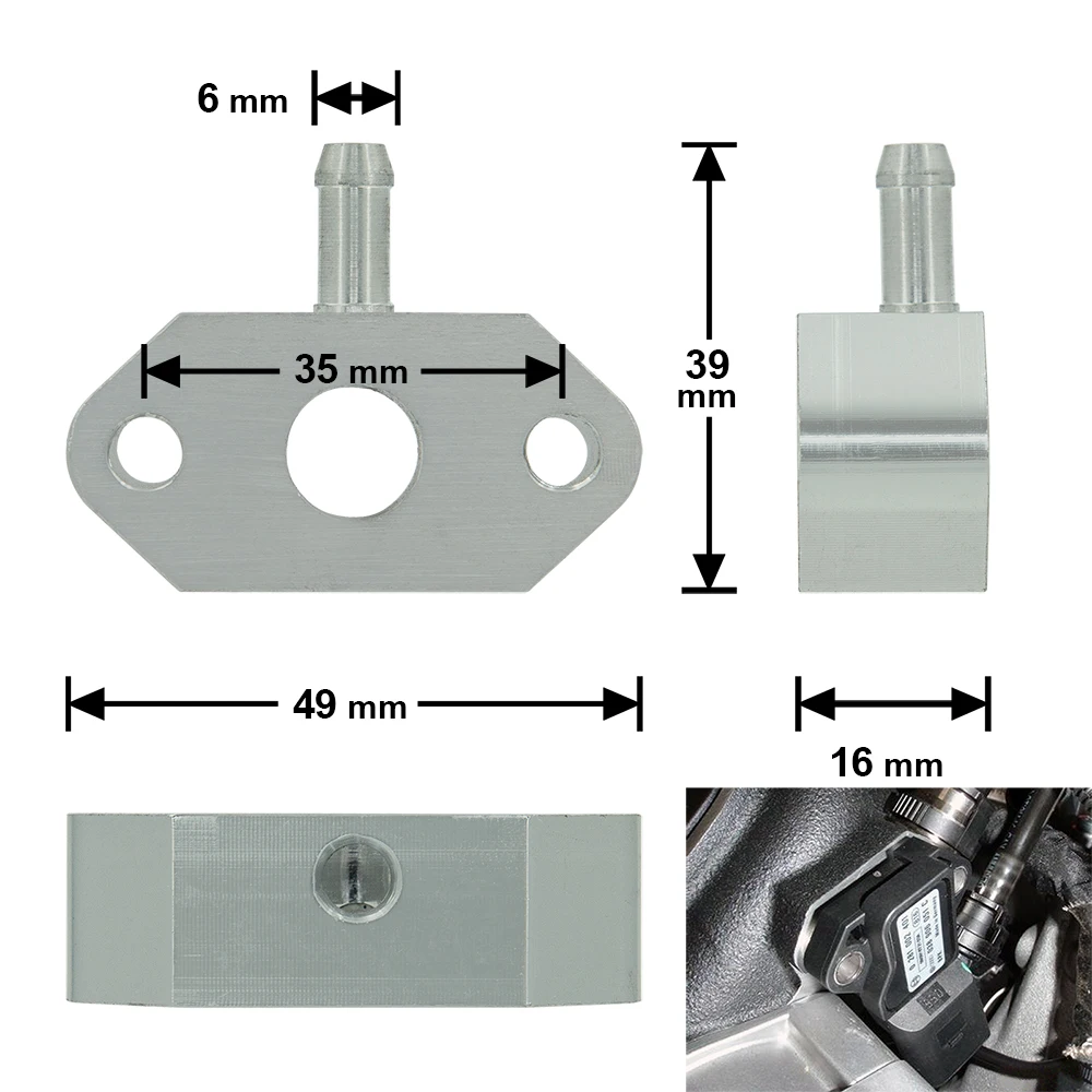 Adaptador toma de vacío para manómetro turbo – Audi VW SEAT Skoda - imagen 4