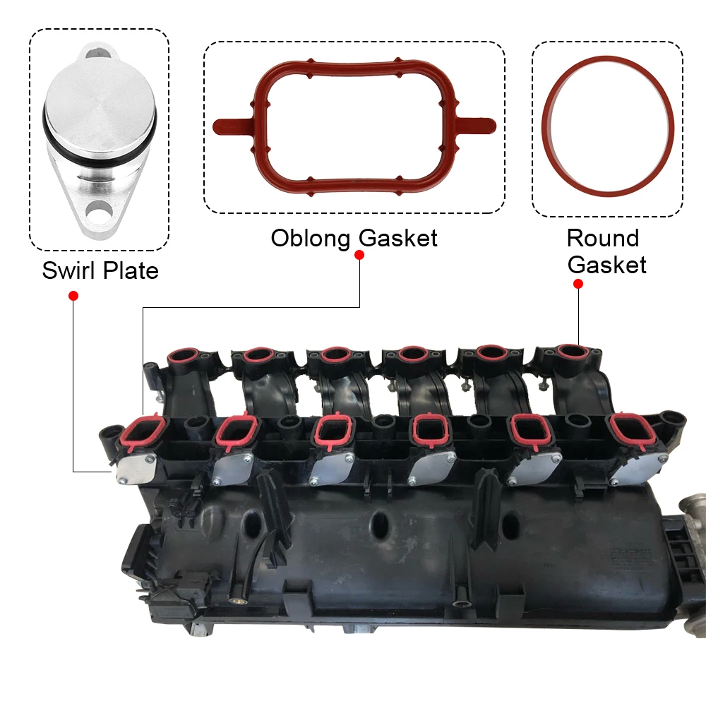 Placa ciega colector admisión BMW M47 M57 para E39 E46 E90 E60 X3 - imagen 3