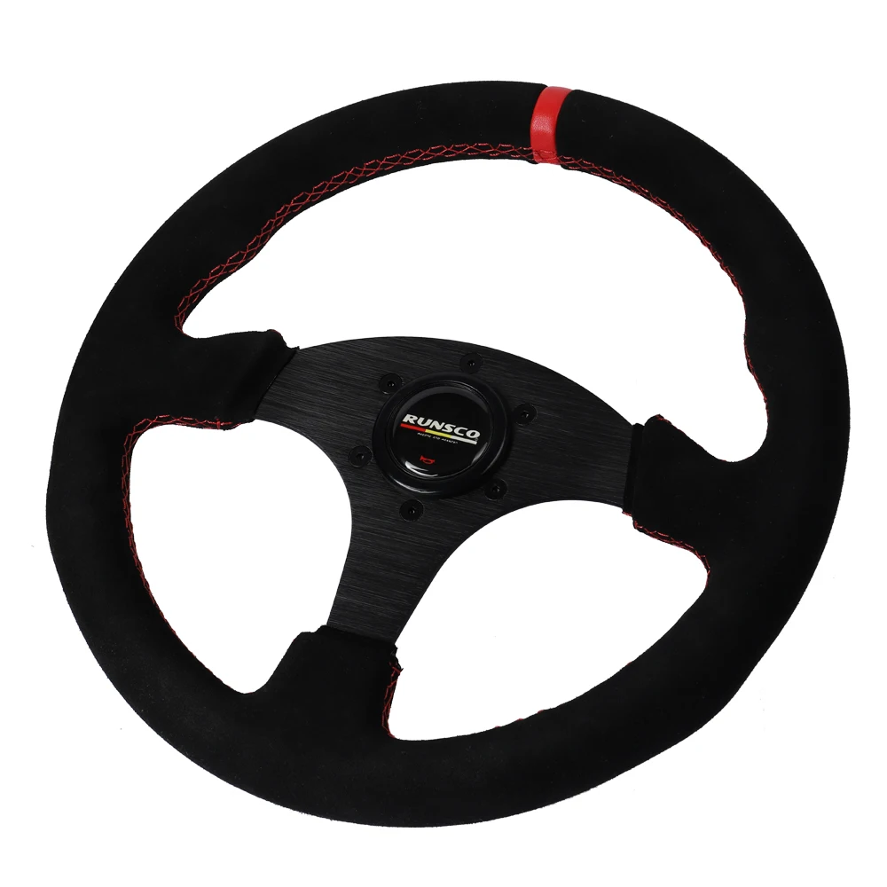 Volante racing marco de aluminio y tapizado en gamuza universal - imagen 2