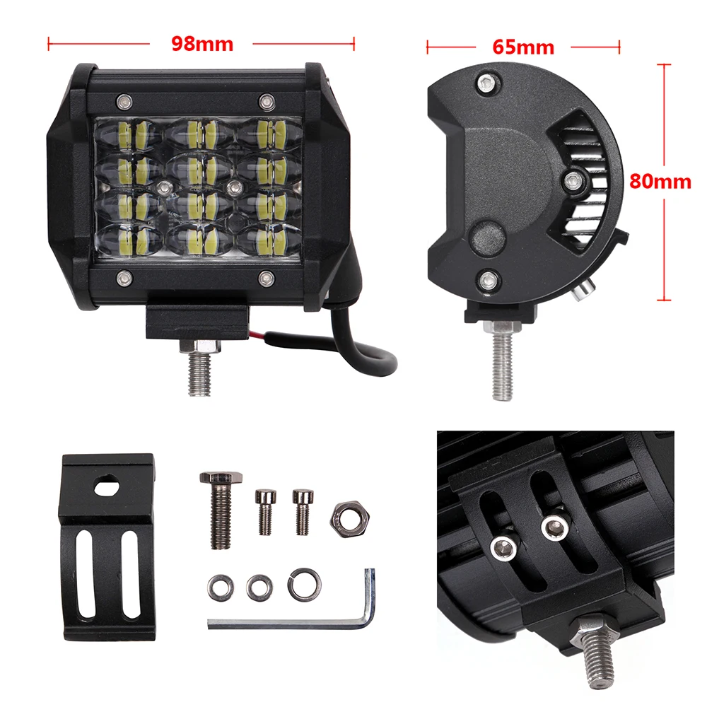 Faro LED todoterreno 4″ con soporte pilar A – Jeep Wrangler JK - imagen 2