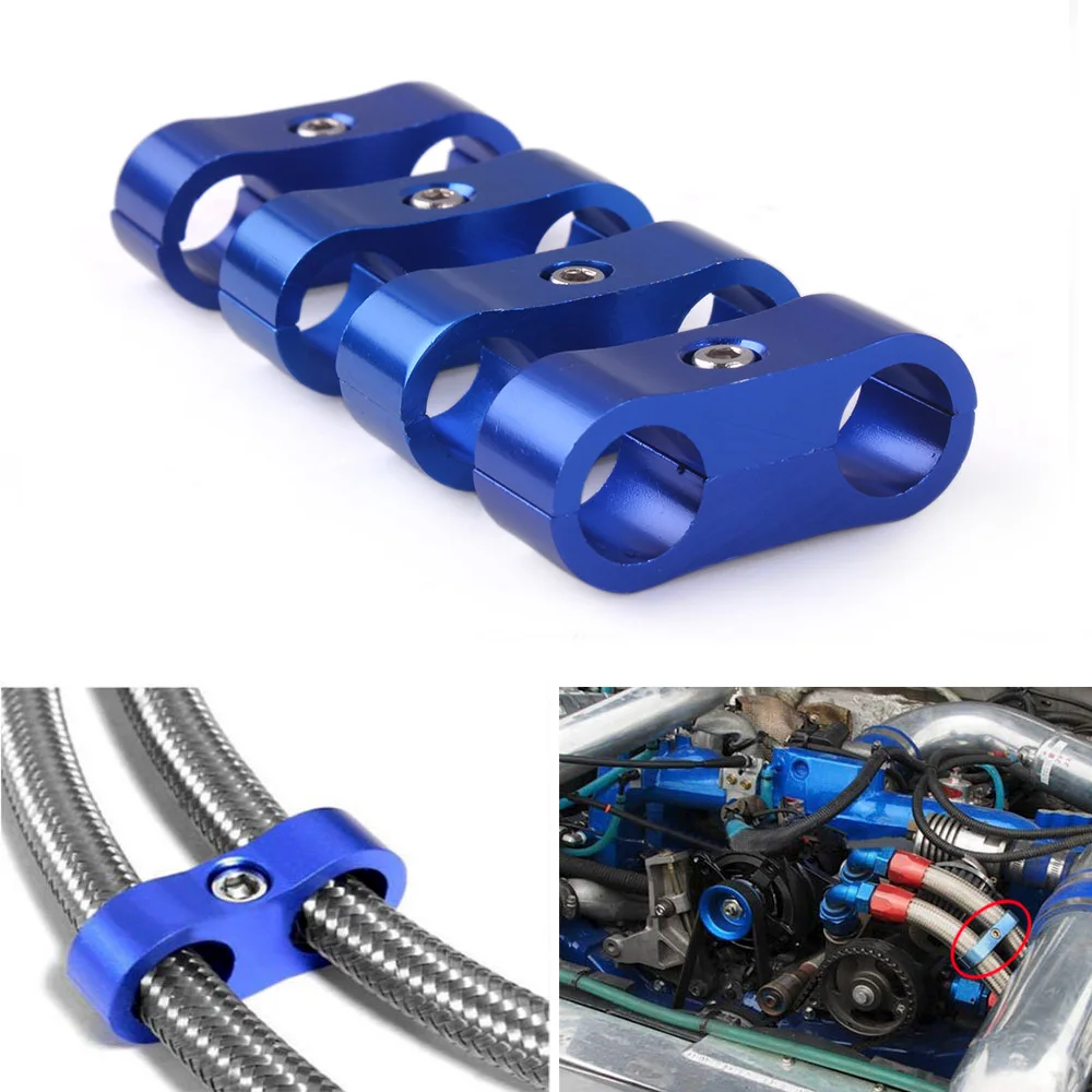 Abrazadera doble AN4 de aluminio para combustible RASTP - imagen 5