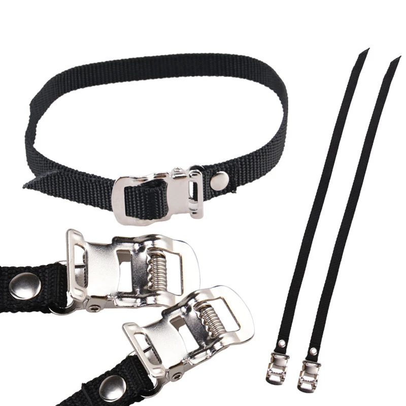 Pinza pedal MTB negras con correas – ciclismo montaña y carretera - imagen 3