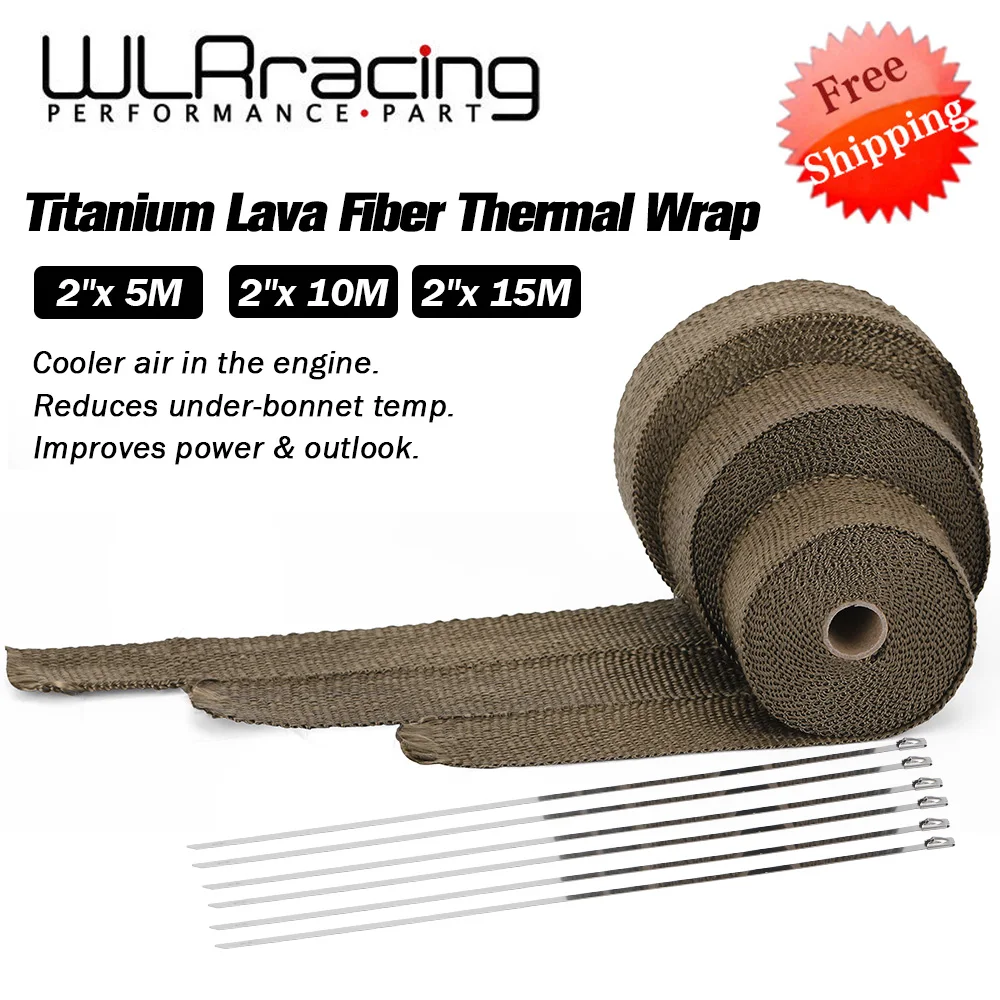 Rollo de envoltura térmica de escape PQY titanio negro