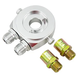 Adaptador de aceite de aluminio, Enfriador de sándwich AN10 3/4-16UNF M20X1.5 sw2