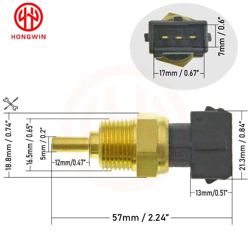 Sensor de temperatura del refrigerante para Chery Mini Van 4A13/4A15 - imagen 3