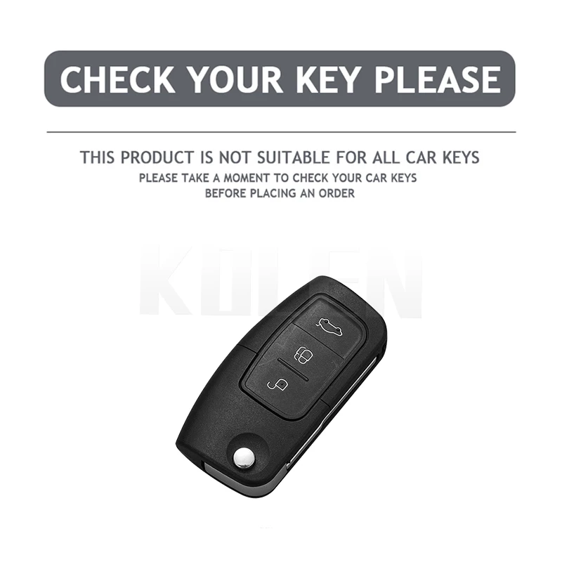 Funda de TPU KOLEN instalada en llave Ford