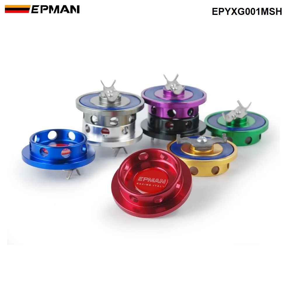 NEW EPMAN Billet Silver Engine Oil Filter Cap Fuel Tank Cover for Mitsubishi Jdm EPYXG001MSH