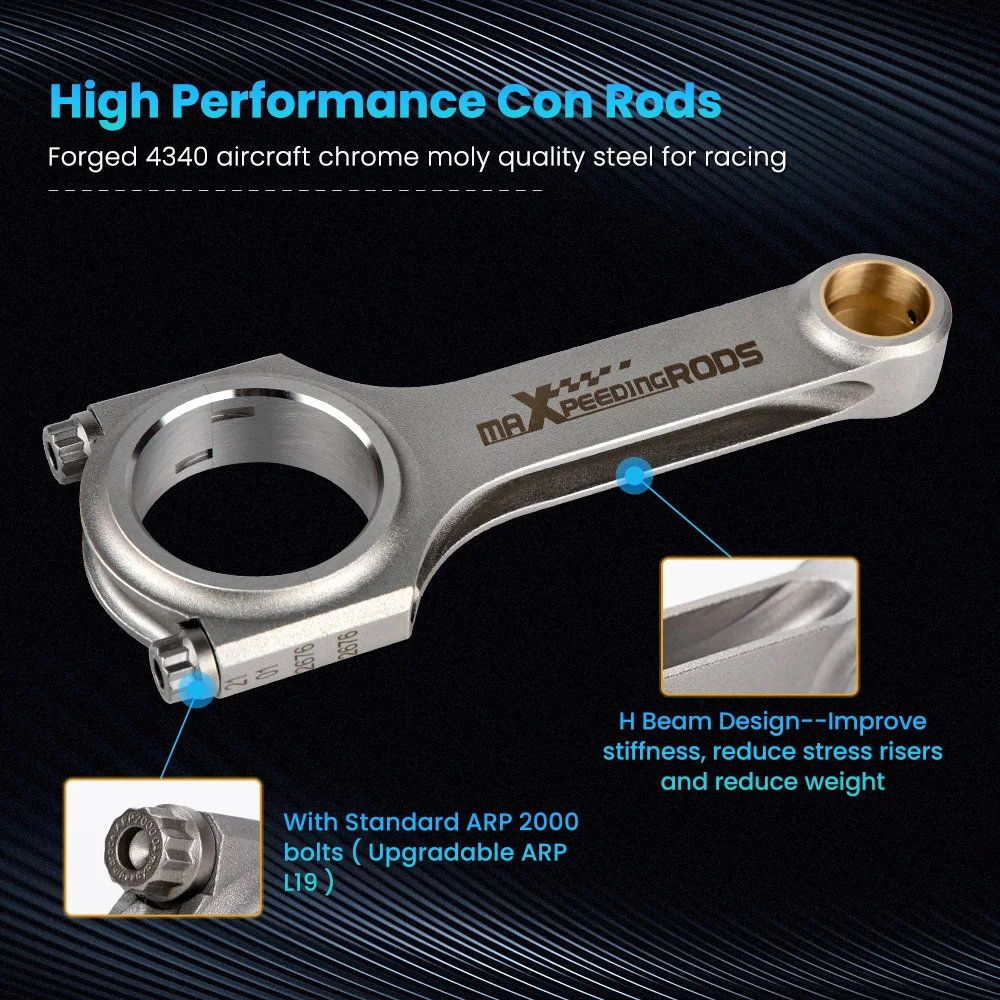 Bielas ARP 2000 de motocicleta con pernos para Honda Acura K24 - imagen 2