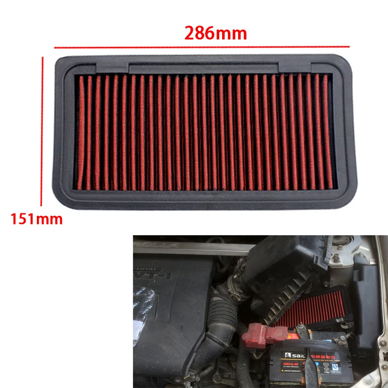 Filtro aire alto flujo no tejidos OEM 17801-22020 para Toyota Corolla