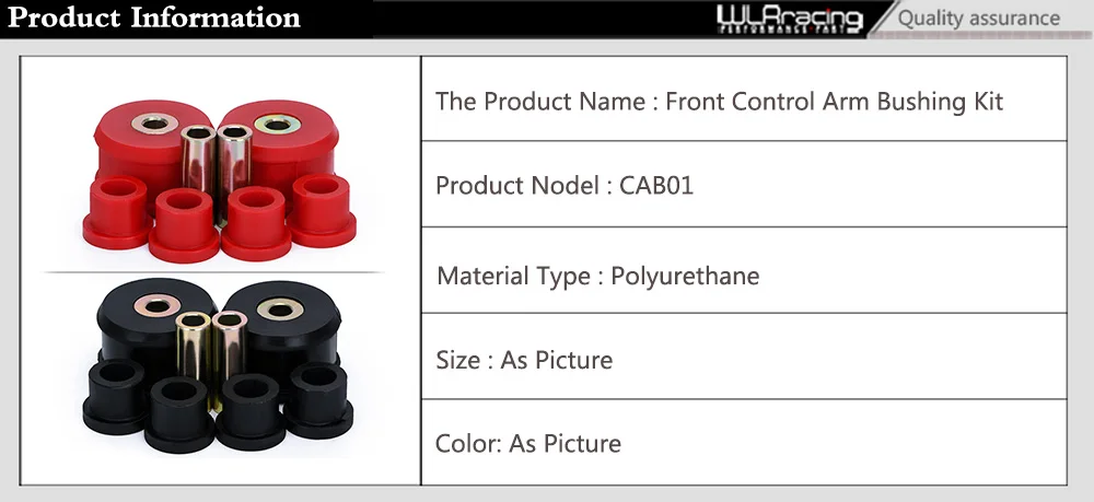 Kit de silentblocks delanteros de poliuretano para Volkswagen
