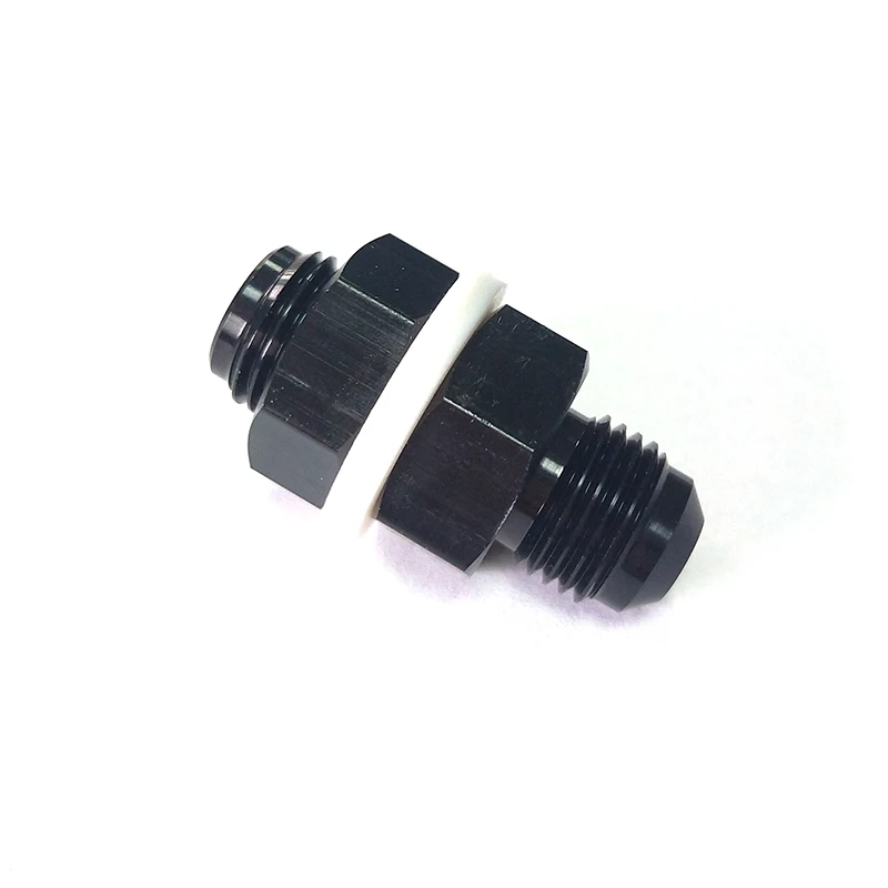 Adaptador de mamparo AN6-AN12 para depósito de combustible, aluminio negro - imagen 4