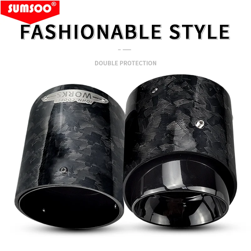 SUMSOO Punta de escape de carbono forjado para Mini Cooper R55-R61 - imagen 3