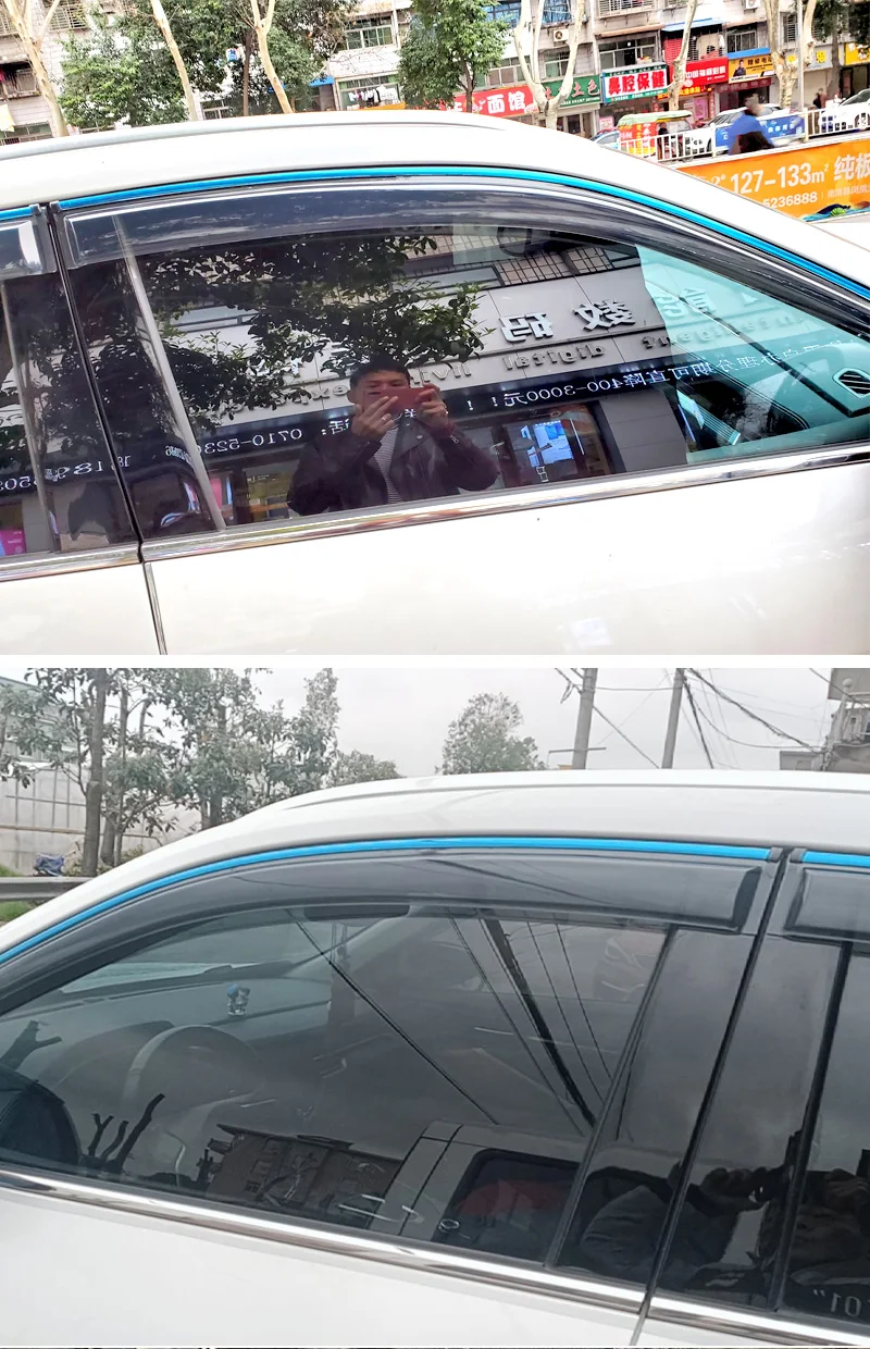 Visera de ventana para HAVAL F7 F7X instalada en el vehículo