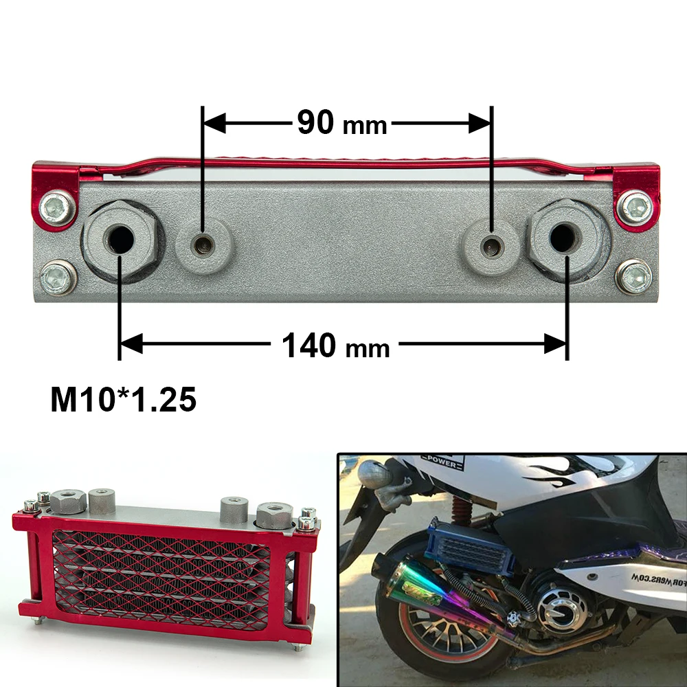 Radiador de aceite motor horizontal 50cc 140cc pit bike monkey ATV - imagen 3