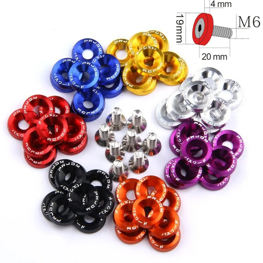 Kit universal de tornillos M6 JDM con arandelas para matrícula - imagen 5