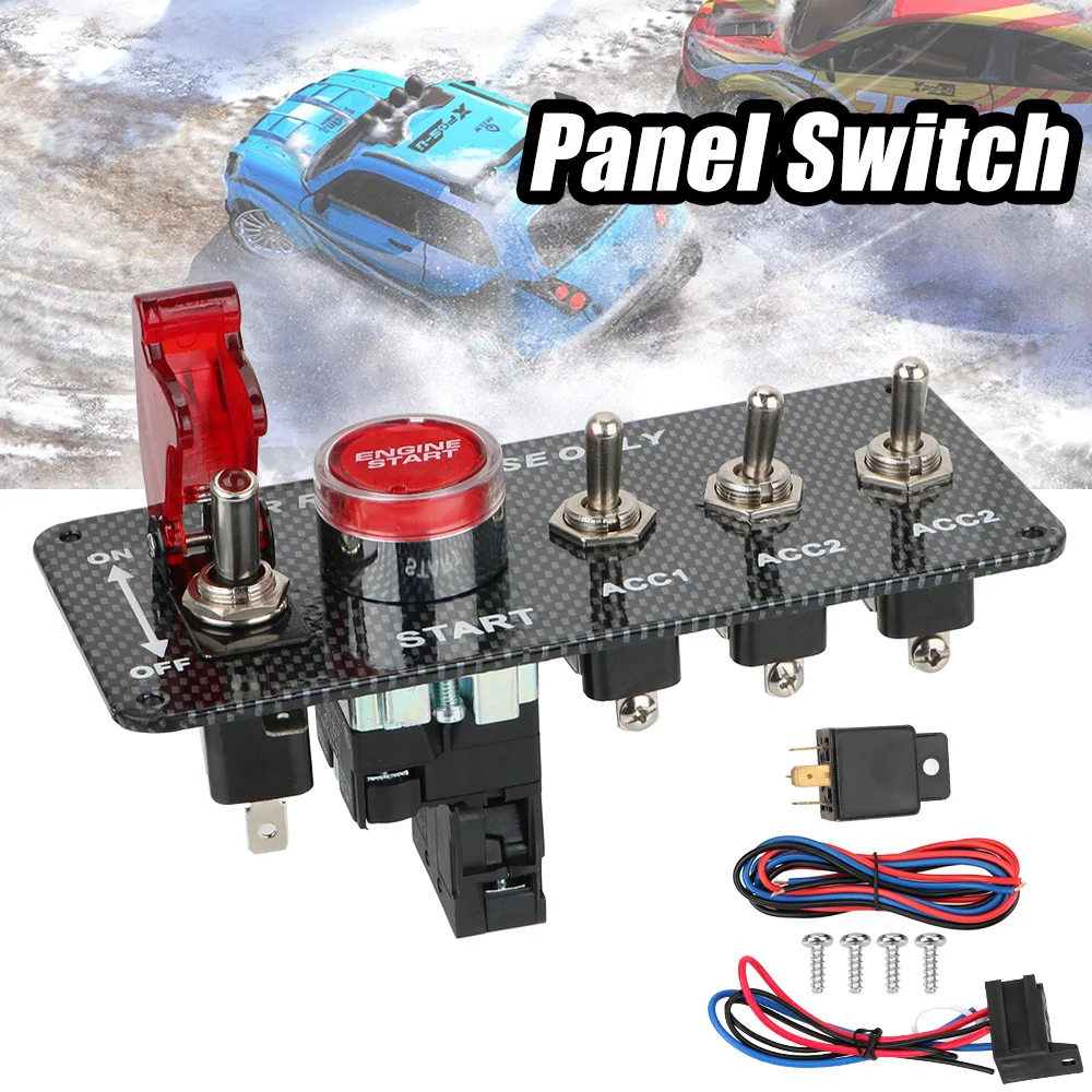 Interruptor basculante LED 12 V para coche – Arranque del motor - imagen 4