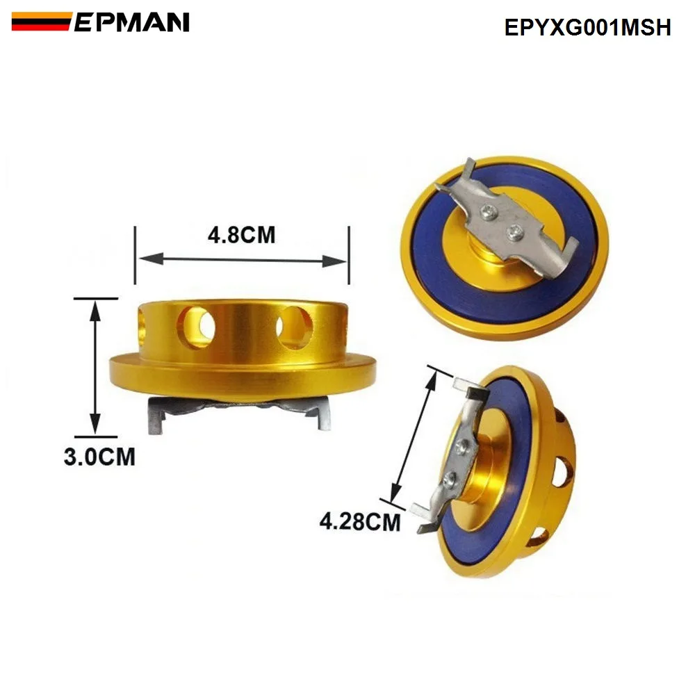 NEW EPMAN Billet Silver Engine Oil Filter Cap Fuel Tank Cover for Mitsubishi Jdm EPYXG001MSH - imagen 2
