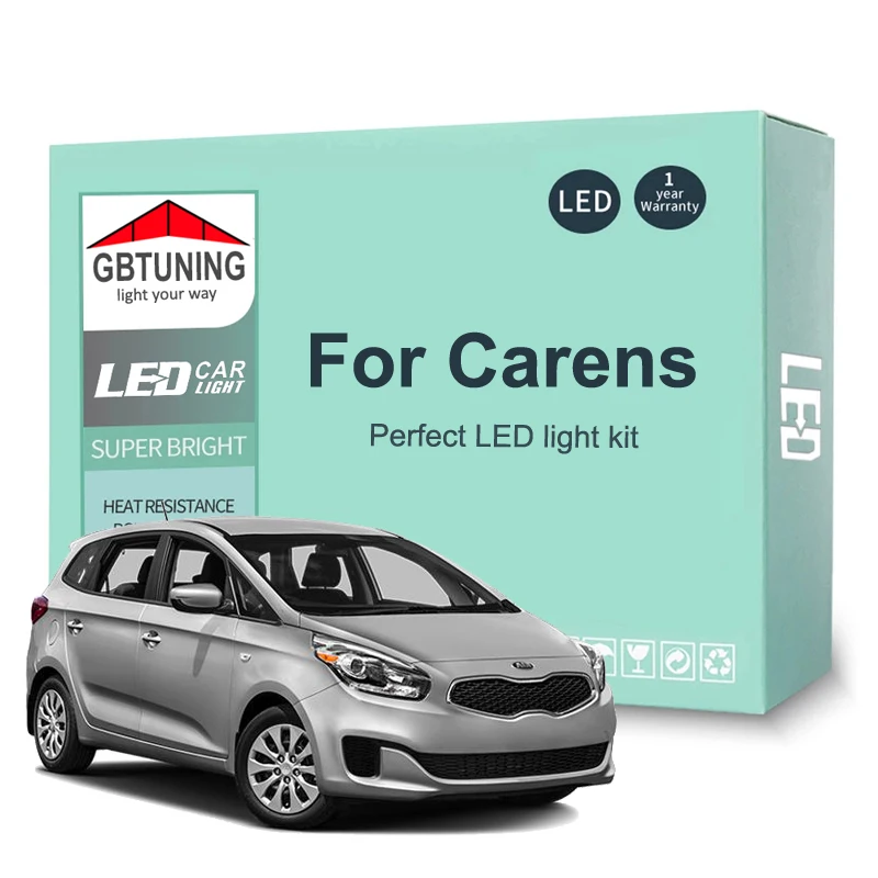Kia Carens/Rondo Kit de bombillas LED interior 1999-2019 Canbus
