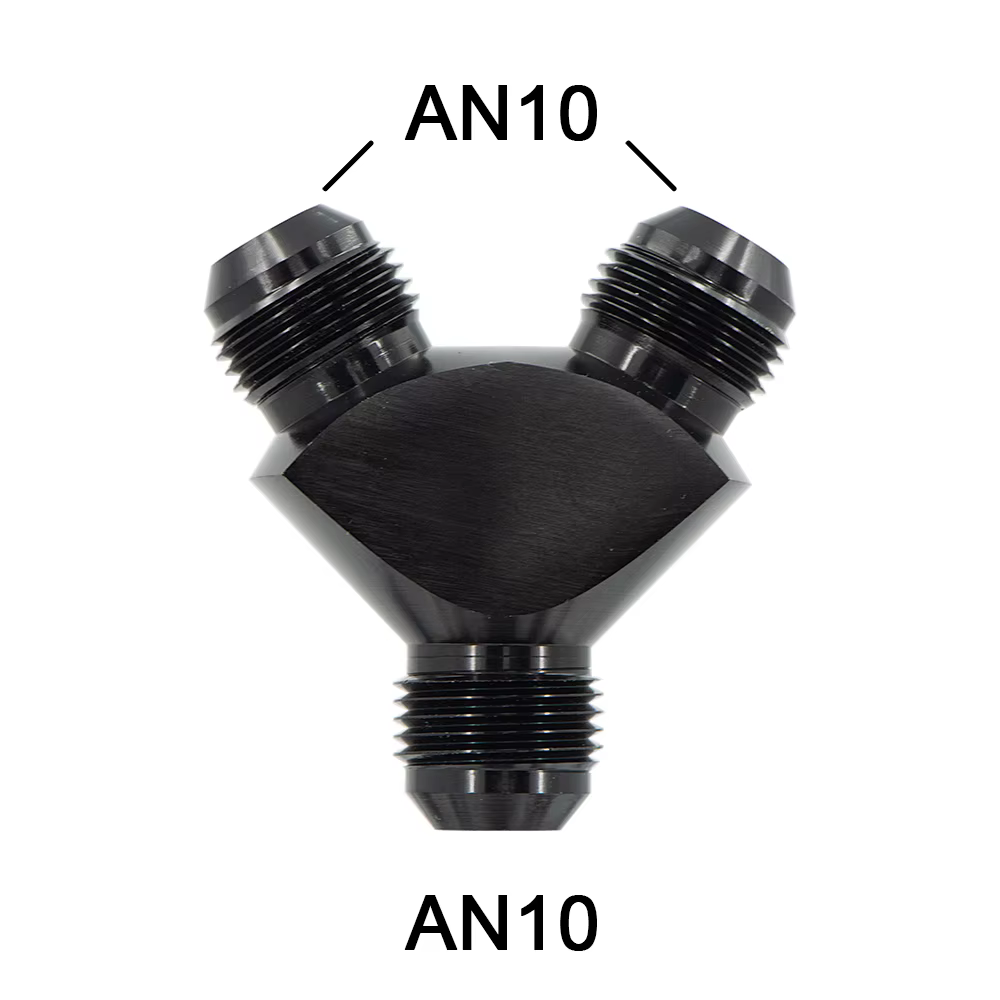 Adaptador en Y AN6/AN10 macho de 3 vías con 2 salidas – Negro - imagen 5