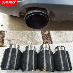SUMSOO Punta de escape universal en fibra de carbono