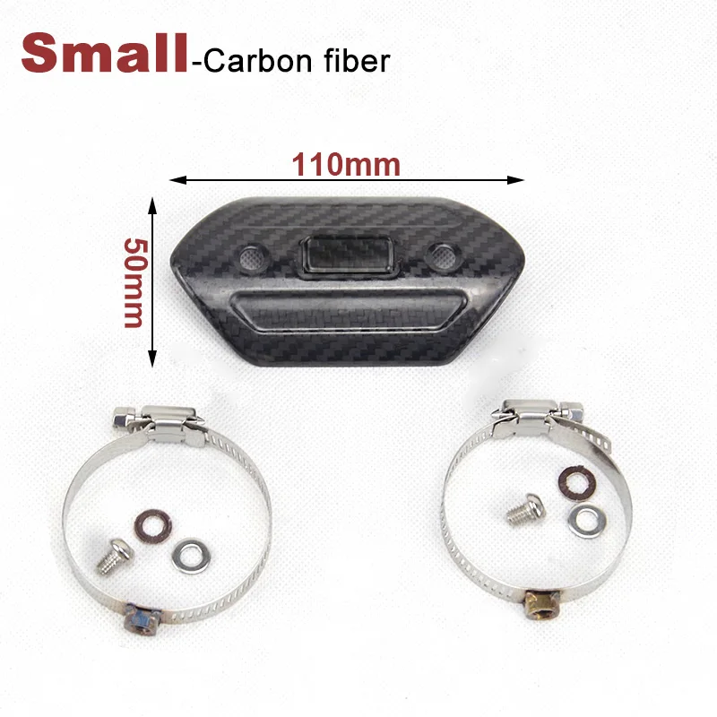 Protector térmico de fibra de carbono para escape de moto - imagen 2
