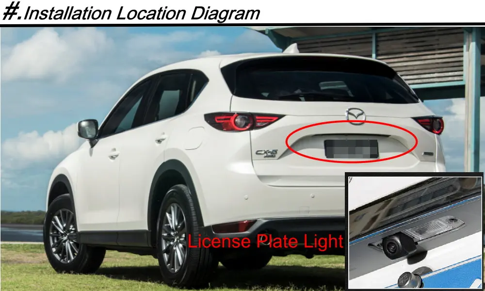 Cámara trasera Mazda CX-5 CX-9 HD CCD
