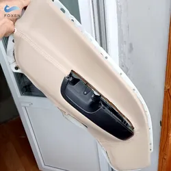 Fundas reposabrazos puerta cuero beige – Skoda Octavia 2007-2014