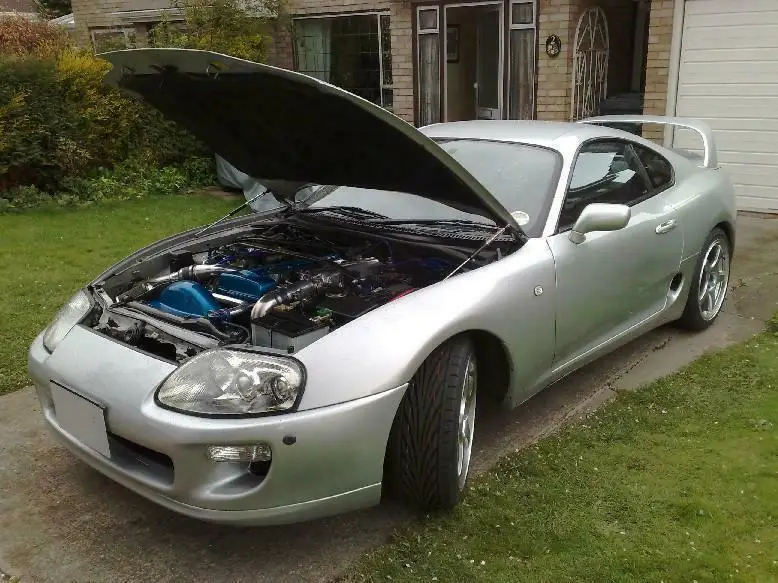 Amortiguadores de capó de fibra de carbono Toyota Supra A80 1993-2002 - imagen 5