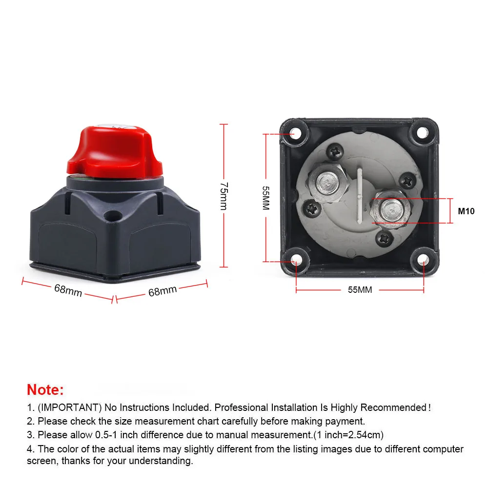 Selector de batería 12V-60V 100A-300A para coche RV barco - imagen 5