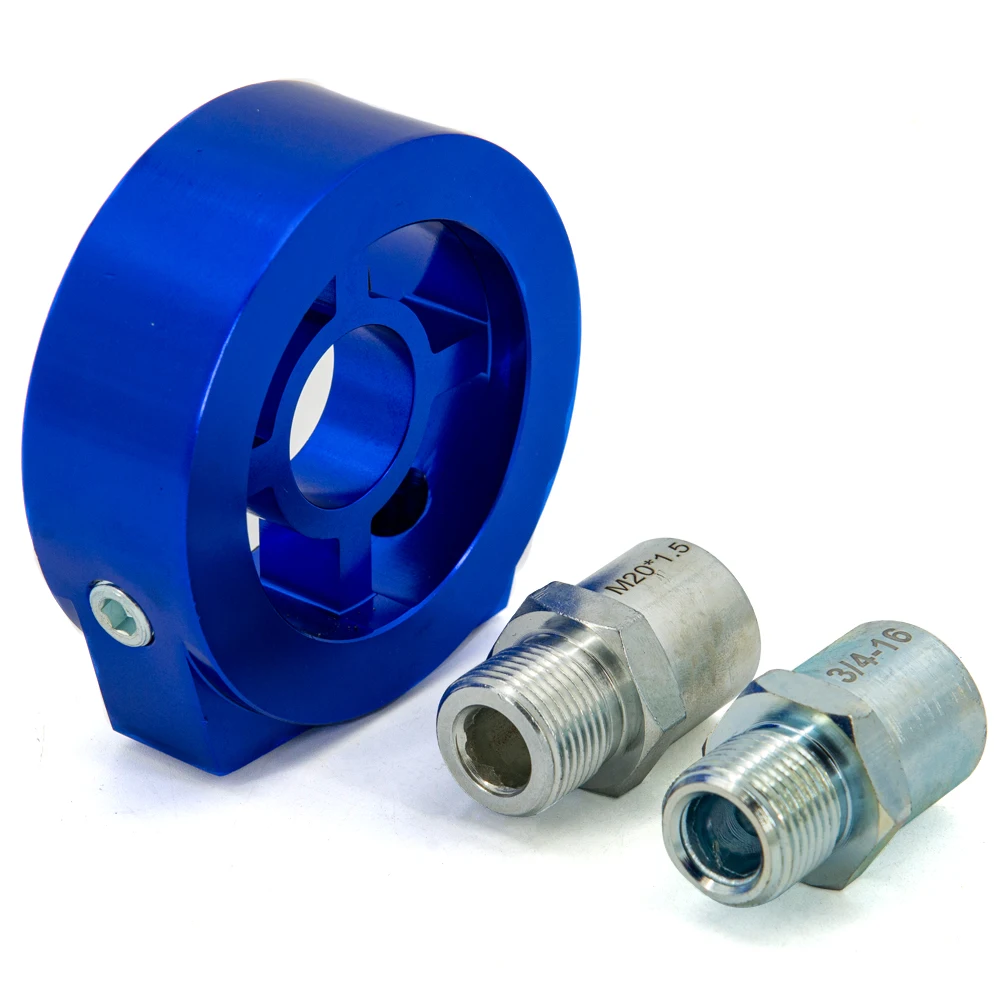 Adaptador sándwich de aceite AN10 con refrigeración para filtro de aluminio