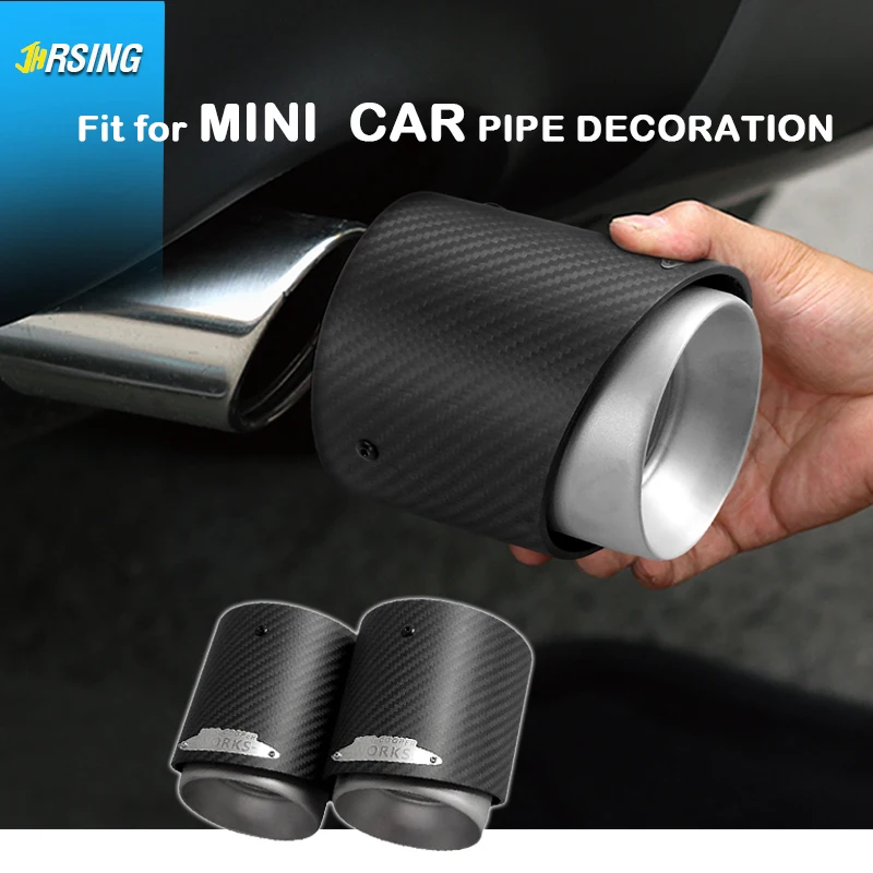 Punta de tubo escape fibra carbono plata mate Mini Cooper S F54 F55