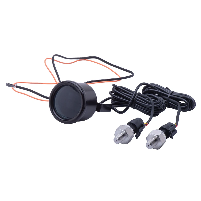 Manómetro dual para suspensión neumática de 300 PSI con LED rojo y azul - imagen 3