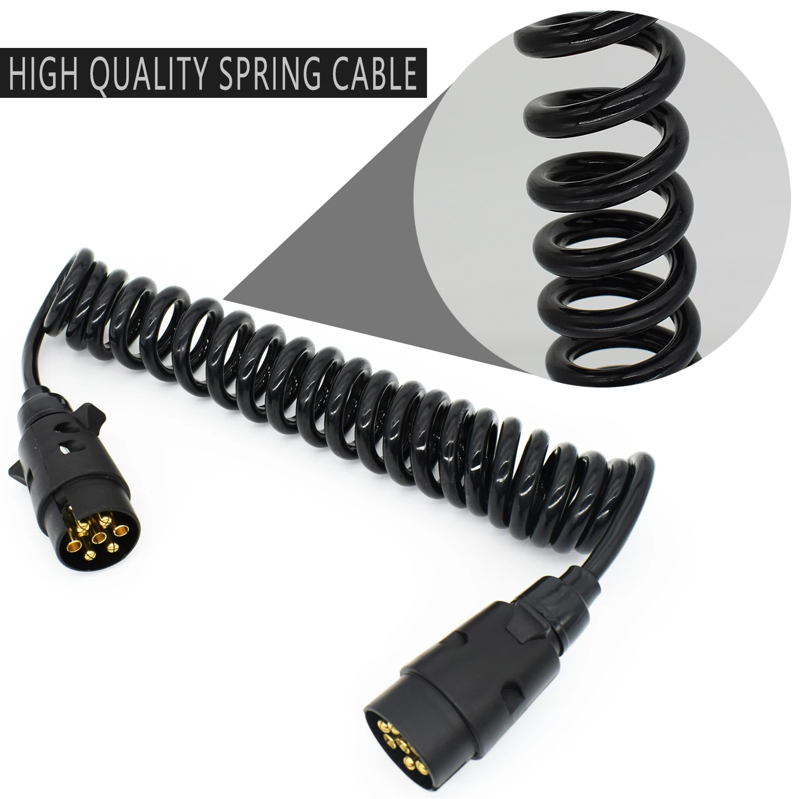 Cable extensión para luces de remolque 7 pines macho a macho - imagen 3