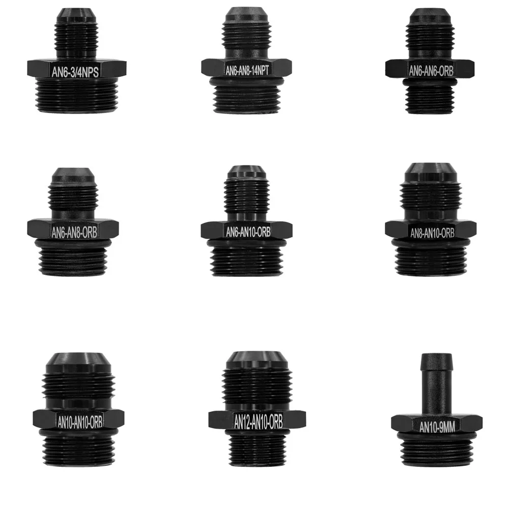 Adaptador de manguera AN6-AN10 para combustible, aire y aceite - NPT