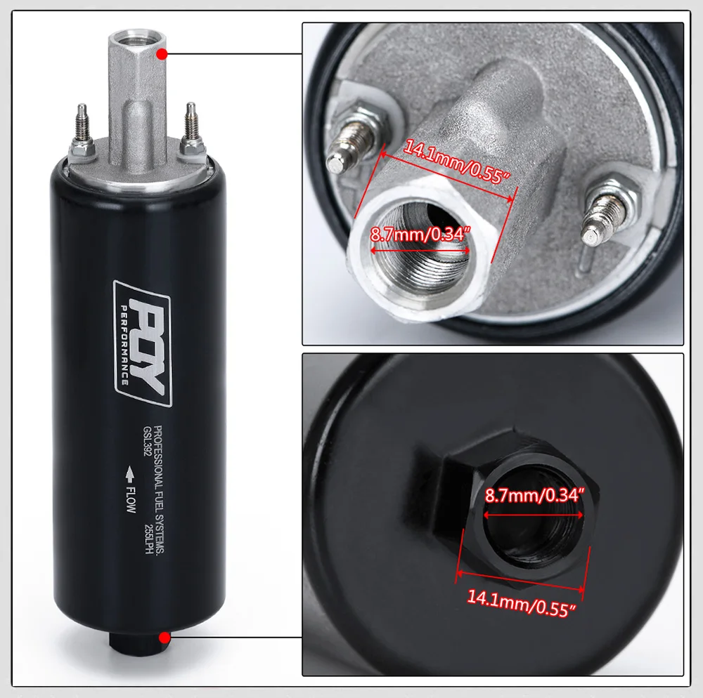 Detalle de la bomba externa de combustible