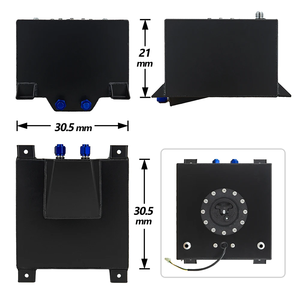Depósito universal de aceite de aluminio con sensor y tapa para coche - imagen 4