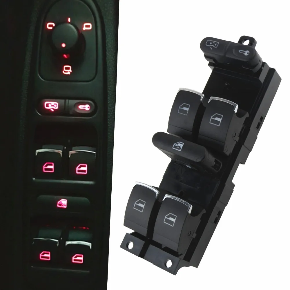 Botón de interruptor de control de ventana para Volkswagen Golf, Jetta y Passat