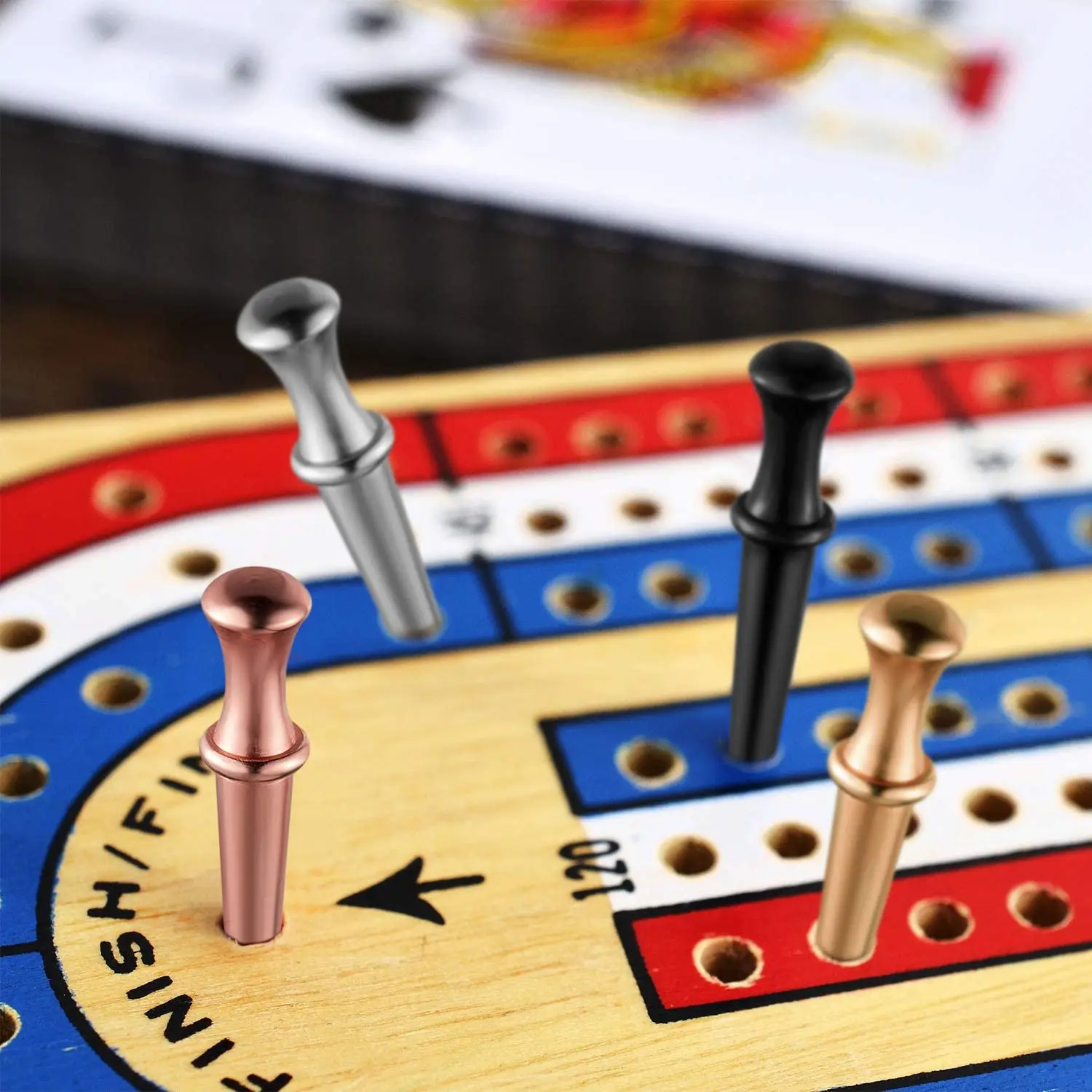 Kit clavijas metal Cribbage 12 uds 28,6mm – negro/plateado/latón/cobre - imagen 4