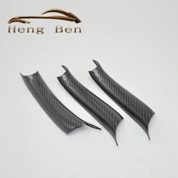 Para BMW X5 X6 E70 E71 E72 fibra de carbono tirador de puerta Interior de coche cubierta embellecedora de Panel Interior fácil instalación