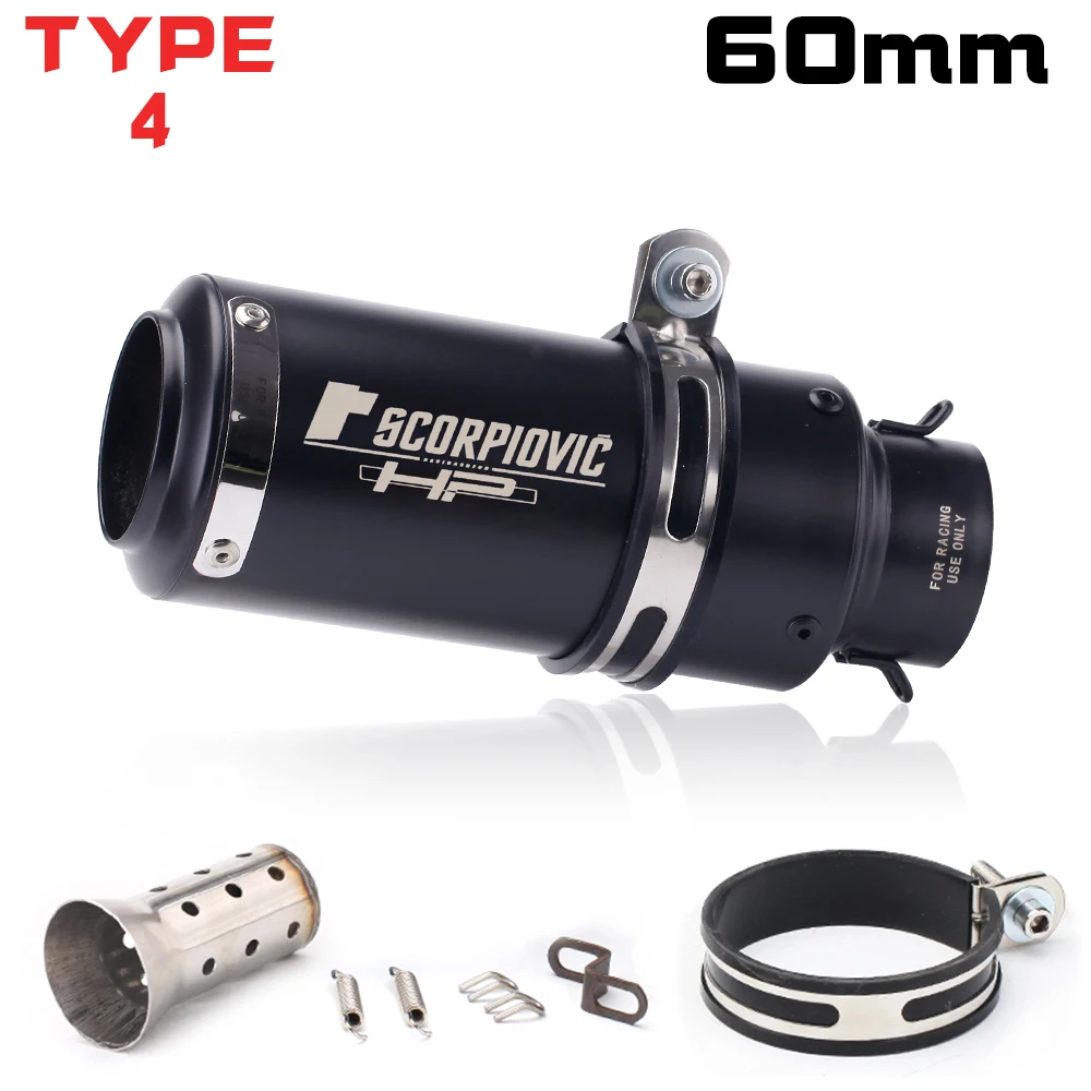 Silenciador universal de escape para moto y dirt bike - inoxidable - imagen 5