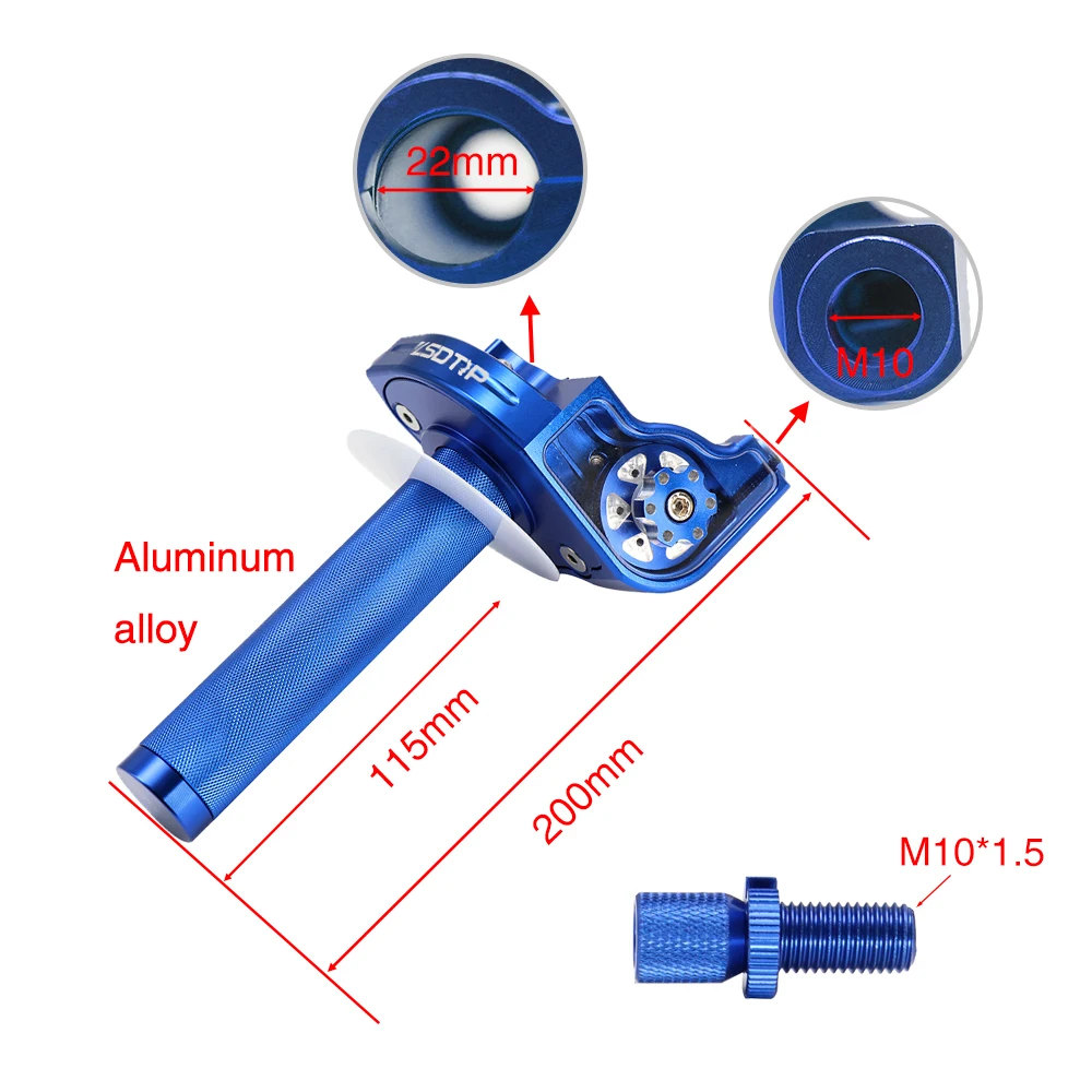 Puño acelerador universal ZSDTRP de aluminio CNC para manillar de 22 mm - imagen 5