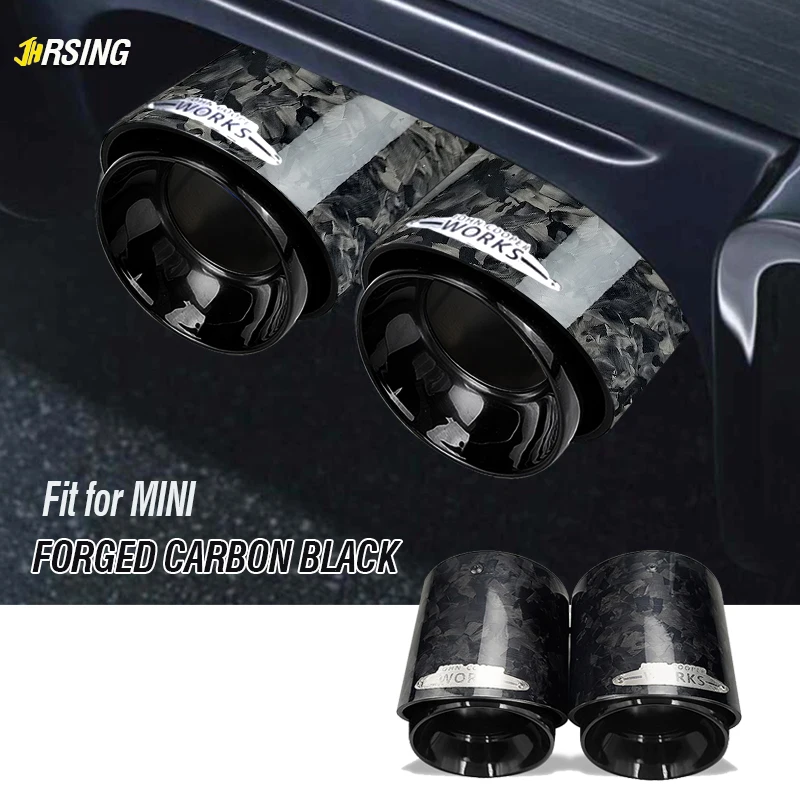 Tubo escape fibra carbono cromado negro forjado Mini Cooper F55 F56 F57