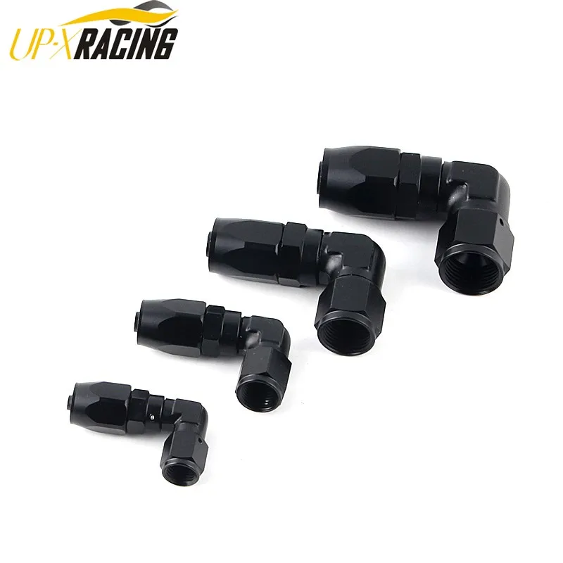 Conector aluminio forjado 90° para mangueras de aceite y combustible