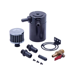 Separador de aceite Catch Can con filtro y válvula para coche