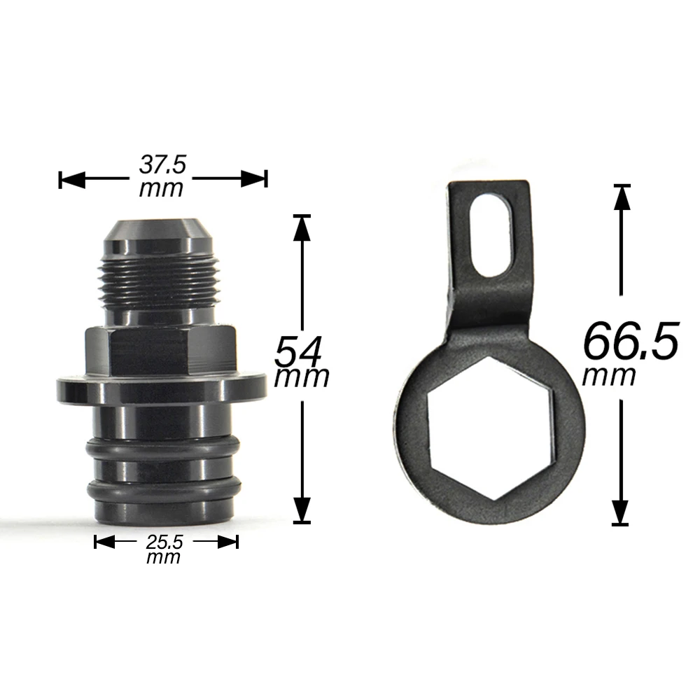 Adaptador de ventilación 10AN negro para Honda Acura D16 - imagen 5